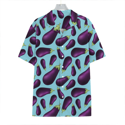 Purple Eggplant Pattern Print Hawaiian Shirt