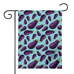 Purple Eggplant Pattern Print House Flag