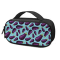 Purple Eggplant Pattern Print Portable Cooler Travel Case