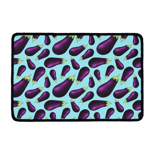 Purple Eggplant Pattern Print Kitchen Mat