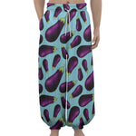 Purple Eggplant Pattern Print Lantern Pants