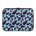Purple Eggplant Pattern Print Laptop Sleeve