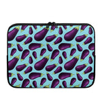 Purple Eggplant Pattern Print Laptop Sleeve