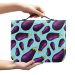 Purple Eggplant Pattern Print Leather Bible Cover