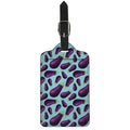 Purple Eggplant Pattern Print Luggage Tag