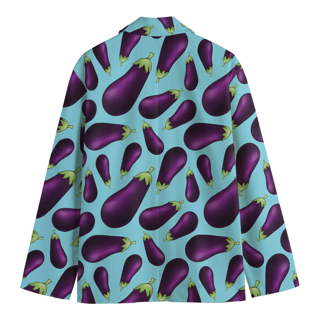 Purple Eggplant Pattern Print Men's Blazer