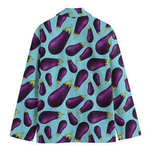 Purple Eggplant Pattern Print Men's Blazer