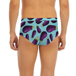 Purple Eggplant Pattern Print Men's Briefs