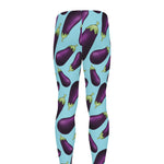 Purple Eggplant Pattern Print Men's leggings