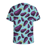 Purple Eggplant Pattern Print Men's Sports T-Shirt