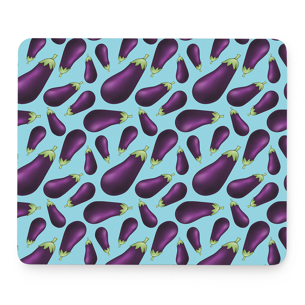 Purple Eggplant Pattern Print Mouse Pad