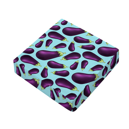 Purple Eggplant Pattern Print Outdoor Seat Cushion Cover