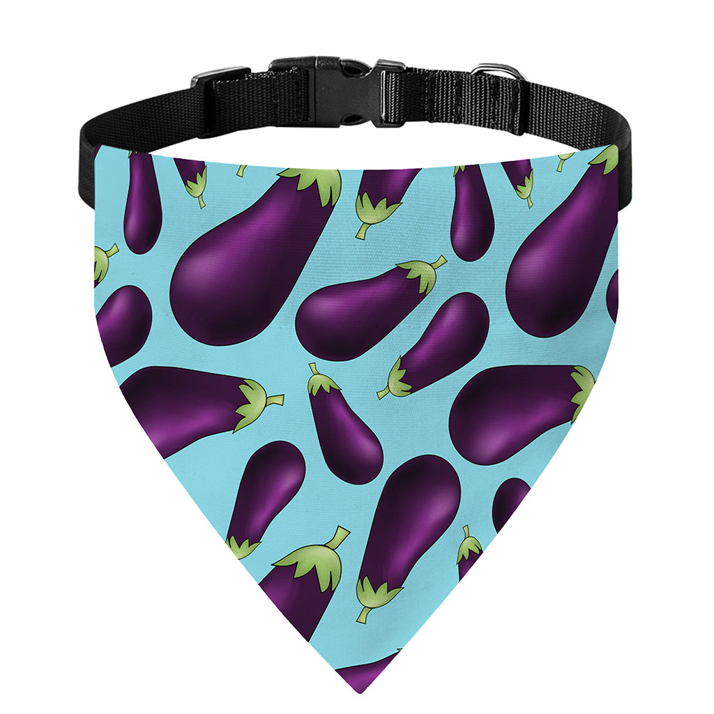 Purple Eggplant Pattern Print Over The Collar Dog Bandana