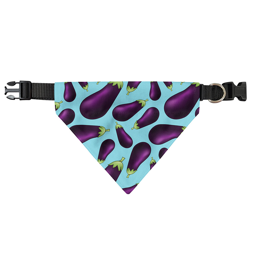 Purple Eggplant Pattern Print Over The Collar Dog Bandana