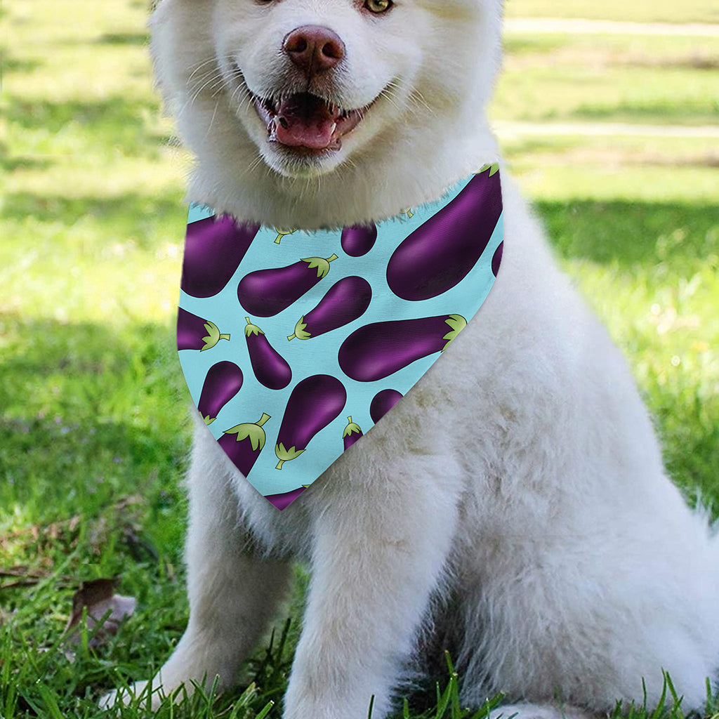 Purple Eggplant Pattern Print Over The Collar Dog Bandana