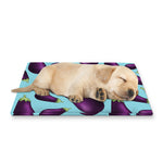 Purple Eggplant Pattern Print Pet Cooling Mat Cover