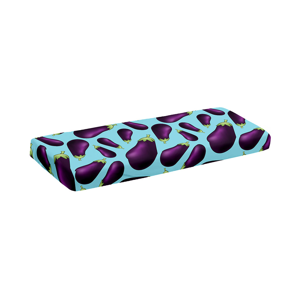 Purple Eggplant Pattern Print Piano Keyboard Cover