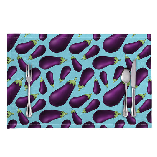 Purple Eggplant Pattern Print Placemat