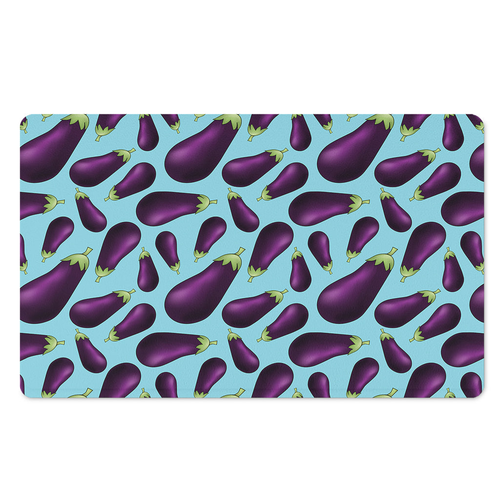 Purple Eggplant Pattern Print Polyester Doormat