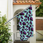 Purple Eggplant Pattern Print Polyester Flag