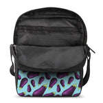 Purple Eggplant Pattern Print Rectangular Crossbody Bag