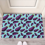 Purple Eggplant Pattern Print Rubber Doormat