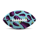 Purple Eggplant Pattern Print Rugby Ball
