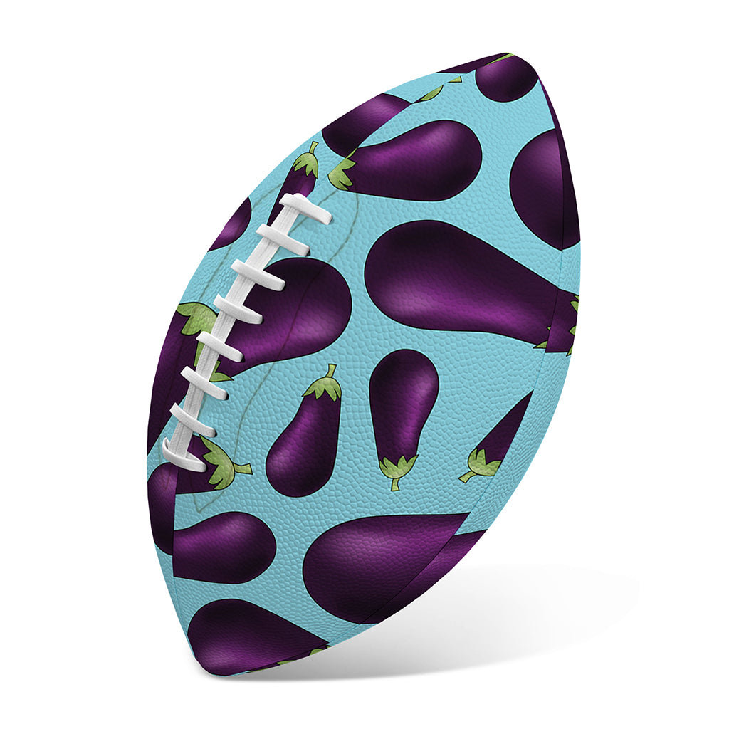 Purple Eggplant Pattern Print Rugby Ball