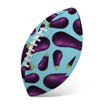 Purple Eggplant Pattern Print Rugby Ball
