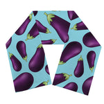Purple Eggplant Pattern Print Scarf