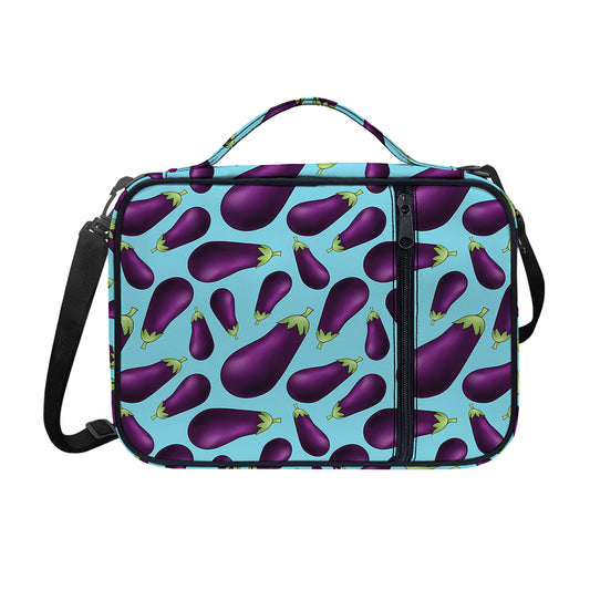 Purple Eggplant Pattern Print Shoulder Strap Bible Bag