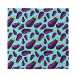 Purple Eggplant Pattern Print Silk Bandana