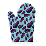 Purple Eggplant Pattern Print Single Oven Mitt
