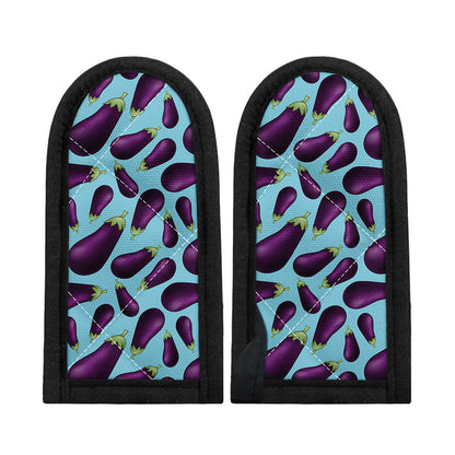 Purple Eggplant Pattern Print Skillet Handle Cover
