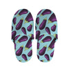 Purple Eggplant Pattern Print Slippers