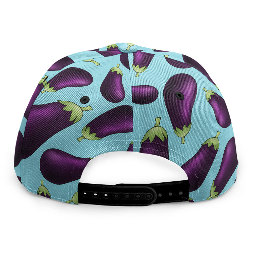 Purple Eggplant Pattern Print Snapback Cap