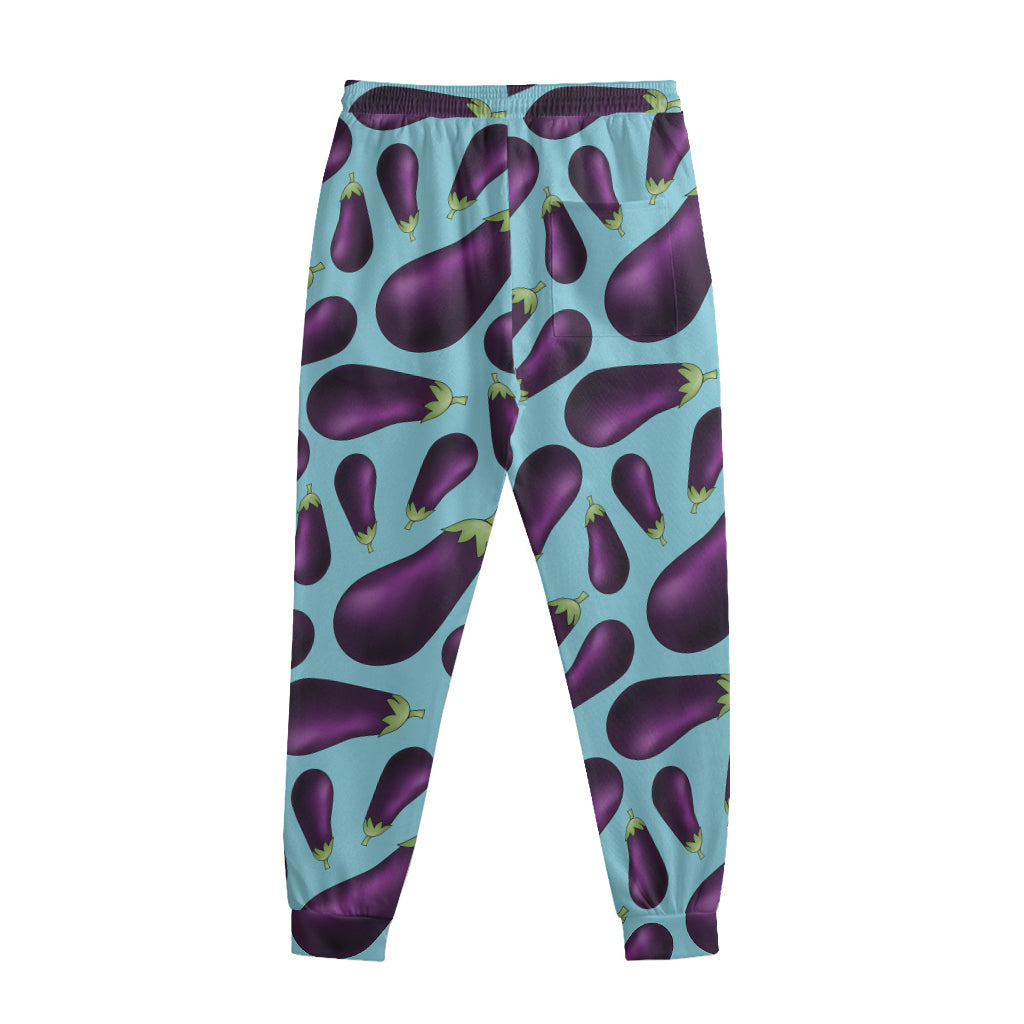 Purple Eggplant Pattern Print Sweatpants