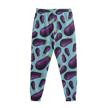 Purple Eggplant Pattern Print Sweatpants