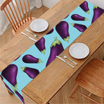 Purple Eggplant Pattern Print Table Runner