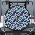 Purple Eggplant Pattern Print Tire Cover With Camera Hole