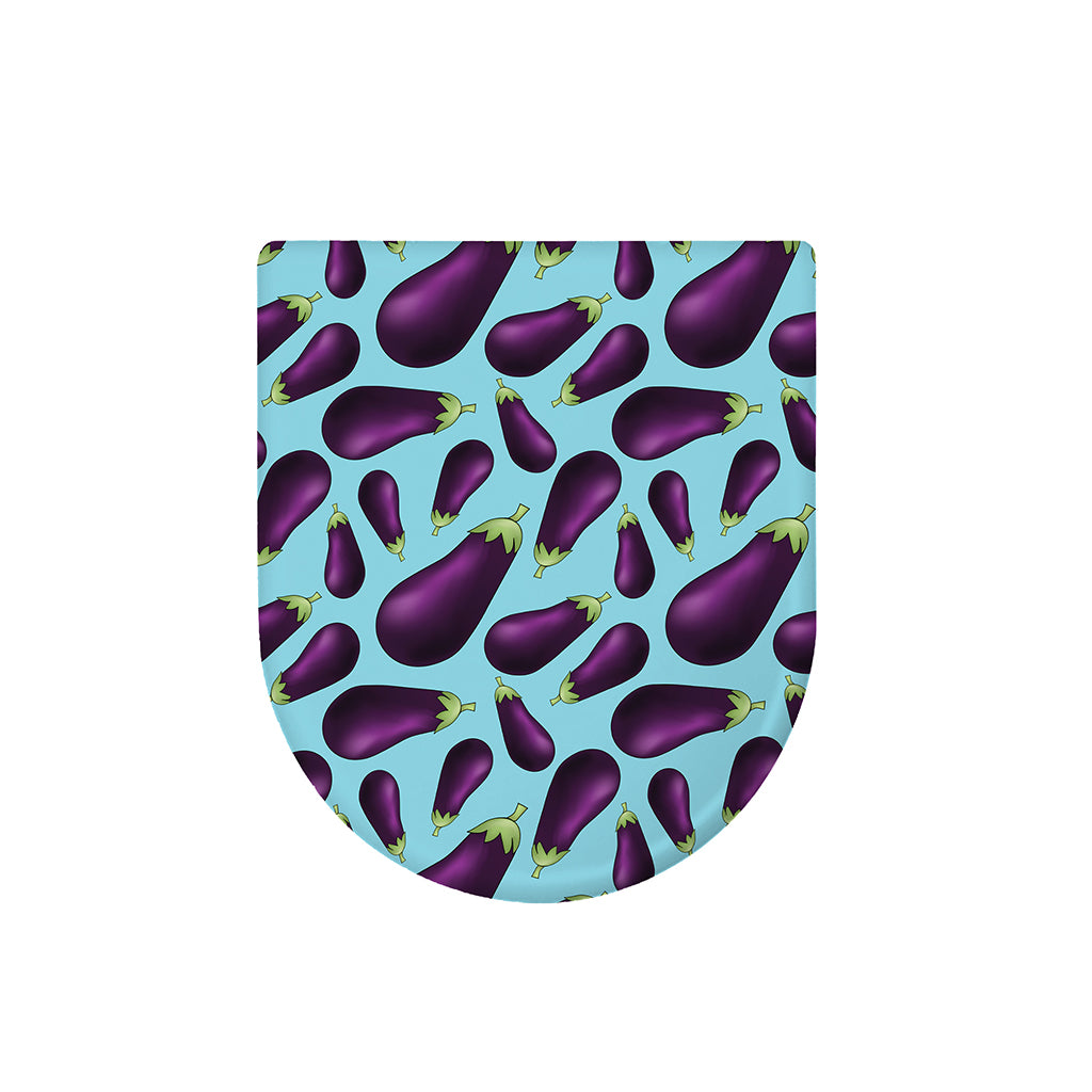 Purple Eggplant Pattern Print Toilet Lid Cover