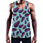 Purple Eggplant Pattern Print Training Tank Top