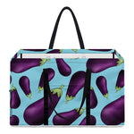 Purple Eggplant Pattern Print Utility Tote Bag