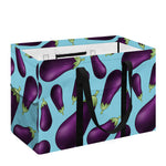 Purple Eggplant Pattern Print Utility Tote Bag