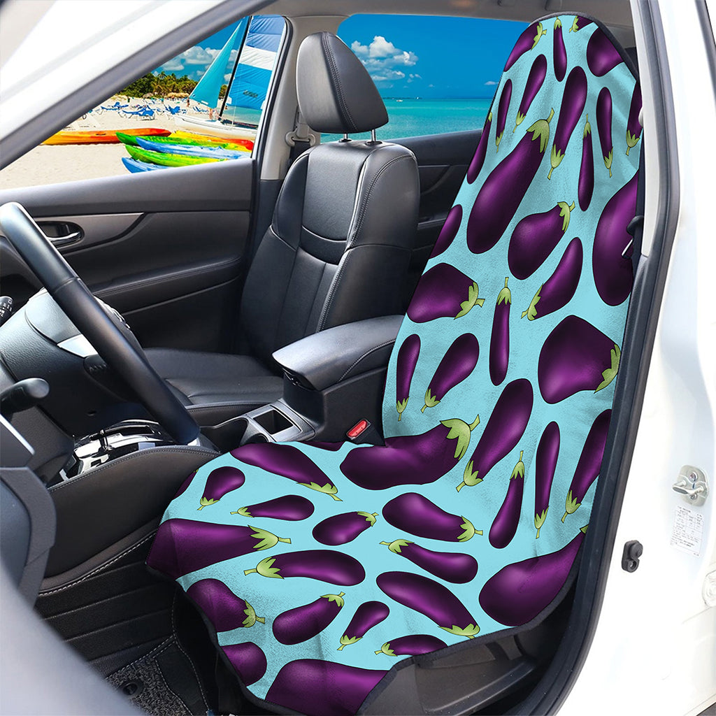Purple Eggplant Pattern Print Waterproof Car Seat Cover