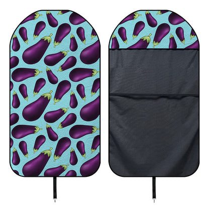 Purple Eggplant Pattern Print Waterproof Car Seat Cover