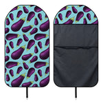 Purple Eggplant Pattern Print Waterproof Car Seat Cover