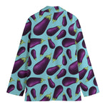 Purple Eggplant Pattern Print Women's Blazer