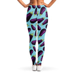 Purple Eggplant Pattern Print Women's Leggings