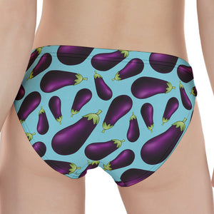 Purple Eggplant Pattern Print Women's Panties